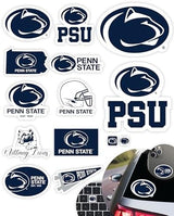 Penn State Stickers (14 Piece) Penn State University Gifts for Men Football Fans for Car Laptop Water Bottle + 2 Large PSU Nittany Lions Car Decals, 10 Water Bottle Size, 2 Keyboard Size