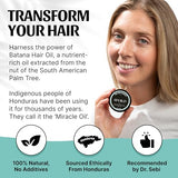 Raw Batana Oil for Hair Growth and Health - Sourced from Honduras, Dr. Sebi 100% Natural Remedy, Prevents Hair Loss, Promotes Thicker, Stronger, Healthier Hair with Shine Treatment, 2oz