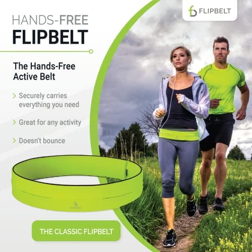 FlipBelt Classic Running Belt, Running Fanny Pack for Women and Men, USA Company