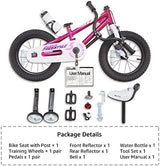 RoyalBaby Kids Bike EZ Freestyle Training Free Balance to Pedal Easy Learning Bicycle, 12-18 Inch for Toddlers to Big Kids