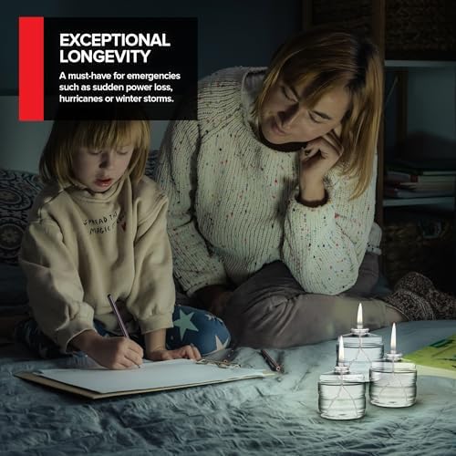 100 Hour Candle Pack of 6, Emergency Candles for Power Outages, Hurricane Storm Survival, and Camping, Liquid Long Burning Candles, Bulk Emergency Candle Supplies