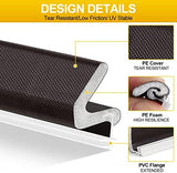 40 Feet Door Weather Stripping, Kerf Weather Stripping for Doors with Groove, Kerf Door Seal for Large Gap and Easy Installation(40, Brown)