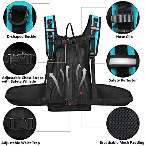 Insulated Hydration Pack Backpack with 3L BPA Free Leak-Proof Water Bladder, Keep Liquids Cool for Up to 5 Hours, Daypack for Hiking, Running, Cycling, Hunting, Climbing