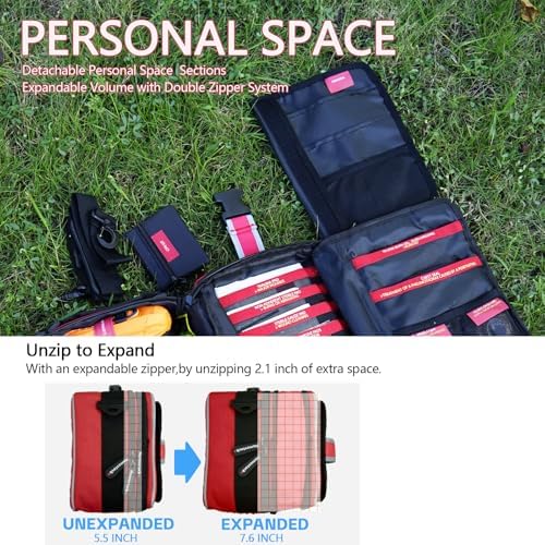 Advanced Comprehensive First Aid Kit with Well Organized Labelled Compartments Removable MOLLE System First Aid Trauma Kits for Car, Home,Camping, Office and etc.-401 Piece