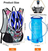 Lightweight Hydration Backpack, Running Backpack with 2L Water Bladder, Hydro Water Daypack for Cycling Hiking Rave for Men Women