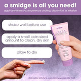 Fresh BREASTS Anti-Chafing Deodorant Cream to Powder for Under Boobs, Inner Thighs - Lotion Made without Talc, Aluminum, Parabens or Added Fragrance - 3.4 Fl Oz (2 Pack)