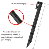 30 PCS Landscape Edging Garden Stakes, 10 Inch Black Landscaping Anchoring Spikes Heavy Duty Plastic Garden Ground Netting Stakes for Edging, Terrace & Garden