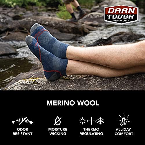 Darn Tough Men's Light Hiker No Show Lightweight with Cushion Hiking Sock (Style 1990) -