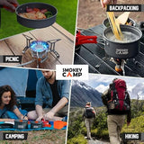 Camping Cookware Mess Kit Set with Stove - Backpacking Camping Pots and Pans Set, All in One Non-Stick Camping Cooking Set, Portable Stove, Hiking, Picnic, Outdoor & Camping Cookware Set