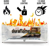 Fire Logs for Indoor and Outdoor Use - 2.5 lb Quick Light Fireplace Logs Fire Starter for Fireplace, Camping, and Firepits, 1.5 Hour Burn Time (6 Pack)