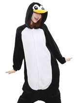 Adrinfly Penguin Onesie One Piece Animal Pajamas Cosplay Costume for Adults Women Men, Thanksgiving Christmas Homewear Sleepwear, Large
