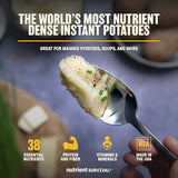 Nutrient Survival Potato Flakes, Powdered Vitamin Potato (30 Servings) for Mashed Potatoes, Soups, Emergency Food Supply & Camping Supplies, 38 Nutrients, Shelf Stable Up to 25 Years, One Can