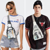Clear bags Stadium Approved Crossbody Sling Bag Fanny Pack Backpack Purses for Women Men Belt bag for stadium events