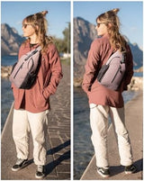 WATERFLY Crossbody Sling Backpack Sling Bag Travel Hiking Chest Bag Daypack
