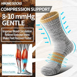 Anlisim Merino Wool Hiking Socks for Women Thermal Winter Warm Boot Work Cushion Socks 5 Pairs