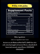 REDMOND Re-Lyte Hydration Electrolyte Powder Mix (Pina Colada), 30 Stick Packs