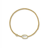 Kendra Scott Grayson Stretch Bracelet, 14k Gold Plated Brass, Mother-of-Pearl, Fashion Jewelry for Women