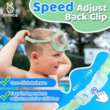 Vvinca Swim Goggles with Nose Cover, 2 Pack Wide View Diving Mask Anti-Fog UV No Leak Toddlers Swimming Goggles for Kids 3-15