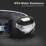 Lepro LED Headlamp Rechargeable - Super Bright Head Lamp with 5 Modes for Camping & Hiking Gear Essentials, IPX4 Waterproof Headlight Flashlight with Red Light, USB Cable Included