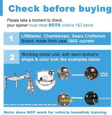 2 Garage Door Opener Remote, for Lift Master Chamberlain Craftsman Garage Door Opener Remote 893LM 893Max 891LM 971LM 973LM 371LM 373LM, Red Orange Green Yellow Purple Learn Button Garage Door Remote