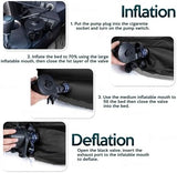 Inflatable Car Air Mattress Back Seat Bed,Thickened Car Travel Camping Air Mattress with Air Pump,Blow Up Bed Portable Car Sleeping Mattress for Car Universal SUV