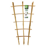 Natural Bamboo Trellis 24 Inches Tall, Mininfa Garden Ladder Trellis, Plant for Climbing Plants, Vegetables, Pots - 3 Pack