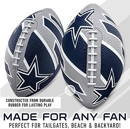 Franklin Sports NFL Team Footballs - Rubber Youth Mini Footballs for All NFL Teams - Kids Junior 8.5" Football - Official NFL Licensed Footballs
