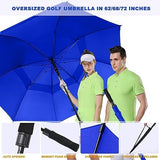 Golf Umbrella Large 62/68/72 Inch, Extra Large Oversize Double Canopy Vented Windproof Waterproof Umbrella, Automatic Open Golf Umbrella for Men and Women and Family.