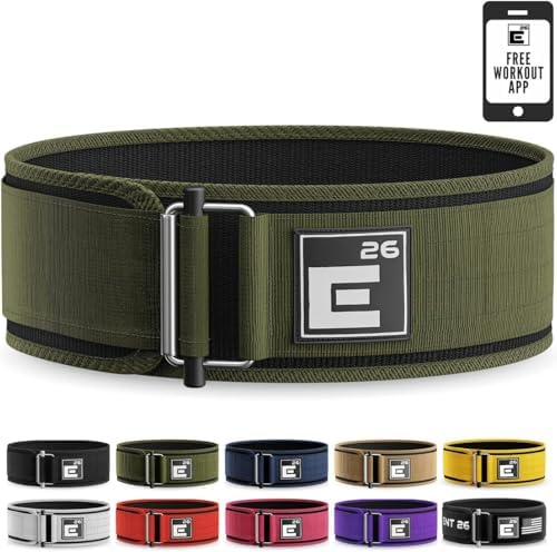 Self-Locking Weight Lifting Belt - Premium Weightlifting Belt for Serious Functional Fitness, Weight Lifting, and Olympic Lifting Athletes - Lifting Support for Men and Women - Deadlift Training Belt
