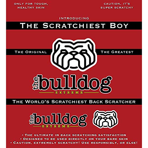 THE BULLDOG Extreme Back Scratcher, The Scratchiest Bulldog, with Extra Stiff Bristles for Serious Skin Itch Relief and Pleasure, Best Gift for Men and Women, Caution Extremely Scratchy
