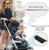 Heavy Duty 16" Folding Stool - 440LB Capacity Lightweight Aluminum Alloy, 2.08lbs Collapsible Camping Chair for Outdoor, BBQ, Travel