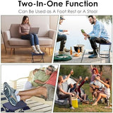 Portable Stool, 13 Inch Small Folding Stool for Adults, Ultralight Blue Camping Stools for Hiking and Fishing, Hold Up to 265 LBS