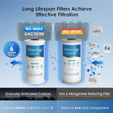 Waterdrop Whole House Water Filter, Carbon Filter, Reduce Iron & Manganese Filter Cartridge, Replacement for GE GXWH40L, FXHTC, Ispring, Culligan® RFC-BBSA, Whirlpool®, Any 10" x 4.5" System, 5 Micron