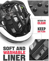 VICTGOAL Bike Helmet with USB Rechargeable Rear Light Detachable Magnetic Goggles Removable Sun Visor Mountain & Road Bicycle Helmets for Men Women Adult Cycling Helmets
