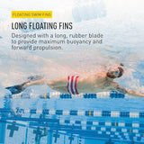 FINIS Long Floating Swim Fins - Training Fins for All Ages - Improves Kick Technique & Body Position