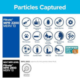 Filtrete 16x20x1 AC Furnace Air Filter, MERV 13, MPR 2200, Elite Allergen, Bacteria & Virus Filter, 3-Month Pleated 1-Inch Electrostatic Air Cleaning Filter, 2-Pack (Actual Size 15.69x19.69x0.78 in)