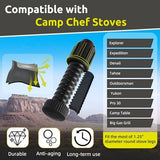 Camp Stove Leg Levelers Adjustable, Accessories for Camp Chef Explorer Stoves, Fit for Outdoor Camping Stove with 1.25" Diameter Round Legs, 4 Pcs Black