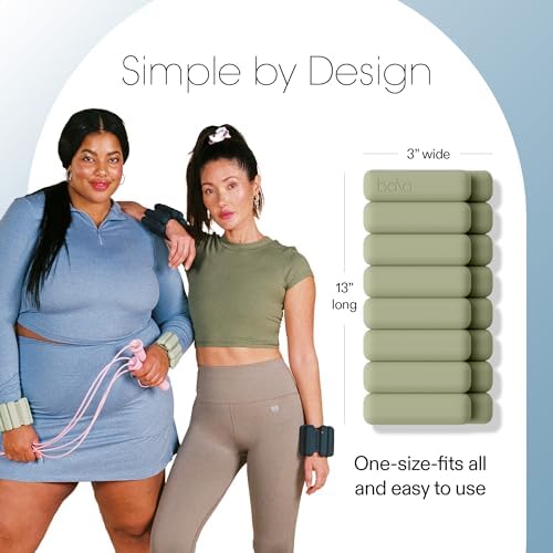 Bala Bangles Wrist & Ankle Weights for Women & Men - Adjustable Silicone Weighted Bracelet Set for Gym, Yoga, Pilates, Cardio & Strength Training - Wearable Arm & Leg Workout Weights