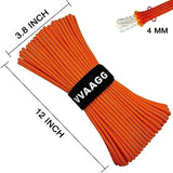 VVAAGG 550 Paracord 200FT - Lightweight and Durable 4mm Nylon Parachute Cord, Tent and Camping Rope, Clothesline - Orange