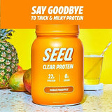 SEEQ Clear Whey Isolate Protein Powder, 22g Protein, Zero Lactose, Zero Sugar for Teens, Men, and Women, Healthy Juicy Protein with 25 Servings (Mango Pineapple)