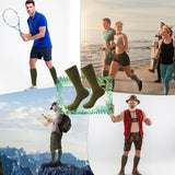 10 Pairs Men's Military Socks - Warm Army Crew Boot Socks in Green for Soldier, Policemen, Firefighter