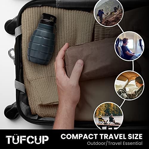 Spit Cup Spittoon for Chewing, Portable Reusable Spit Dipping Cup with Lid, Collapsible Spill Resistant Leak Proof Silicone Body Travel Spitter