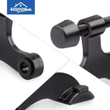 HOMOTEK 24 Pack Hinge Pin Black Door Stopper,Adjustable Deluxe Heavy Duty Door Stopper 2-1/2"x1-3/4”,with Black Rubber Bumper Tips