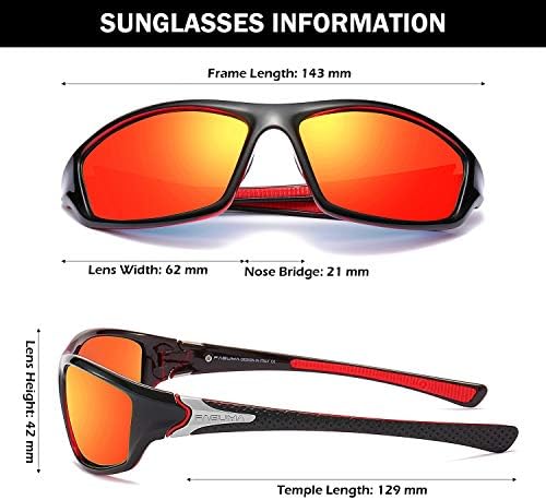 FAGUMA Sports Polarized Sunglasses For Men Cycling Driving Fishing UV400 Protection
