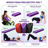Yes4All High Density Half Round Foam Roller Support Pain Relieved, Physical Therapy, Back, Leg and Muscle Restoration, 12", 18", 24", 36"