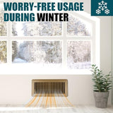 VOISEN Floor Register 4x10, 6 Pack Brown Floor Vent Covers, Heavy Duty Steel Walkable Floor Vents,Vent Covers for Home Floor