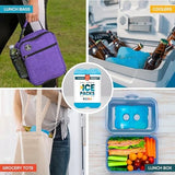 Healthy Packers Ice Packs for Lunch Boxes & Coolers - Freezer Packs - Original Cool Pack | Cooler Accessories for Beach, Camping & Fishing | Slim & Long-Lasting Reusable Ice Pack for Cooler