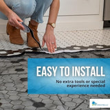 Fenestrelle Magnetic Screen Door for French & Sliding Door, Large Pet & Kids, Keep Bugs Out, Heavy Fiberglass Mesh, Self Closing Continuous Magnetic Seal (Fits Door Size 70"x80", White Trim)