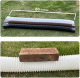 2 Pack Flexible Rain Gutter Downspout Extensions,Drain Downspout Extender,Gutter Extension Flexible,Down Spout Drain Extension Pipes,Extendable from 21 to 60 Inches (Brown)