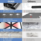 Suteck Camping Cot, 32In XXL Folding Camping Cot Heavy Duty Sleeping Bed for Adults 1200D Double Layer Oxford Cots for Camping W/Pilllow Mattress Carry Bag for Home Office Nap Beach Travel, 500LBS